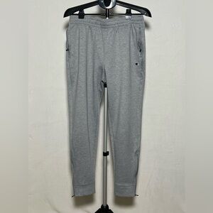 CHAMPION Gray Zip Leg Track Lounge Jogger Sweat Pants - size L